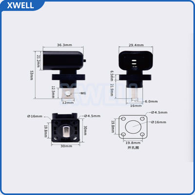 Energy Storage Terminal for High Current 600V 100A/120A/150A/200A/300A Square Terminal Block for Energy Storage High-Passing Capability Wall
