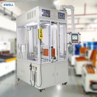 Хорошая цена XWELL XW-ACDW Полностью автоматический конвейерный аккумуляторный блок для двусторонней точечной сварки для производства цилиндрических элементов онлайн