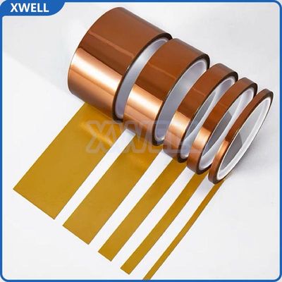 Хорошая цена Heat Resistant Polyimide Film Tape High Temperature Single Sided Tape With Die Cutting, Gold Finger High Temperature Tape for Circuit Board Solder Mask Heat Resistance and Battery Insulation онлайн