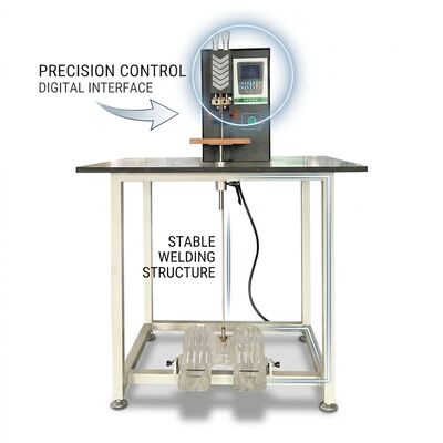 Хорошая цена MD-MND5000 Пневматическая батарейная сварочная машина 5000A Инверторная сварочная машина с большим столом online